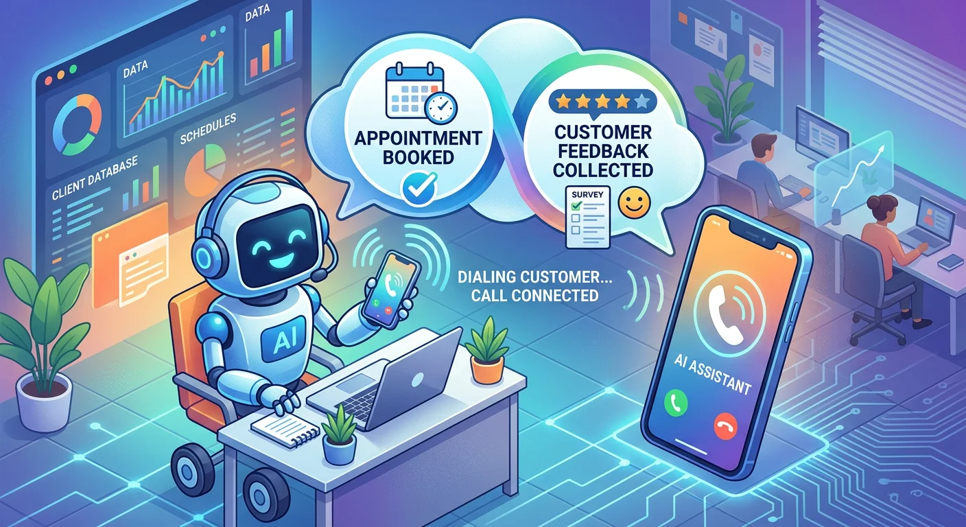 AI outbound agents handle routine calls, freeing up staff and increasing customer engagement.