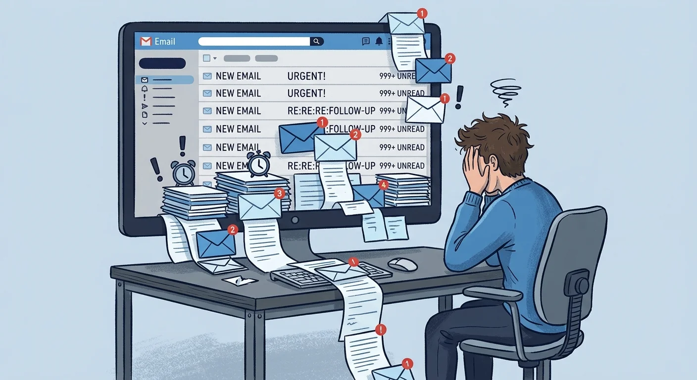 The daily struggle with an overflowing inbox.