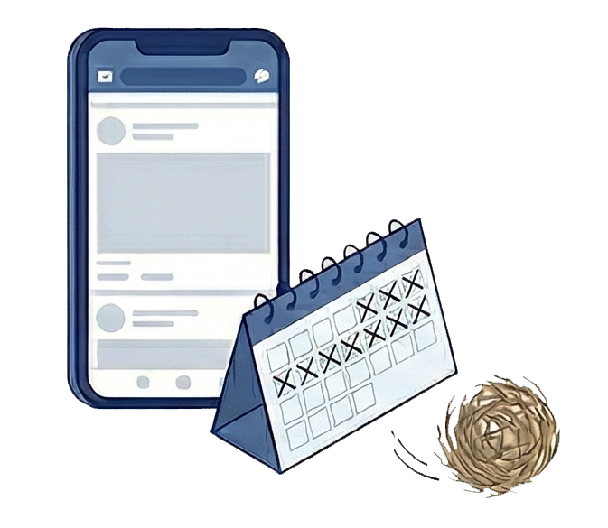 Social media goes quiet